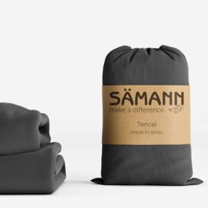 Sämann Premium Tencel Lyocell-Faser Spannbettlaken samtweich und wärmeregulierend | faltenfrei und superelastisch | Matr