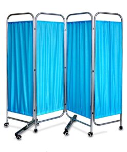 4-teiliger Mobile Sichtschutz-Raumteiler, ideal für Station/Schönheitssalon/Flur, faltbares Eisen, 150x200x60cm, perfekt