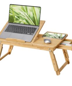 SONGMICS Laptopständer, klappbare Beine, für Bett und Sofa, höhenverstellbar, bis zu 15,6 Zoll Laptops, (61-68,3) x 34,9