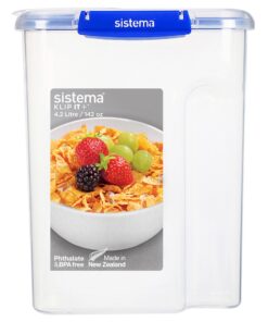 Sistema KLIP IT PLUS Schüttdosen für Müsli/Cornflakes | luftdicht BPA-frei | 4,2 l Vorratsbehälter [881450]