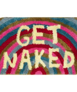 Mlysnd Get Naked Badezimmerteppich, rutschfeste Badematte für Badezimmer und Duschräume, weiche Beflockung, Waschbar, 40