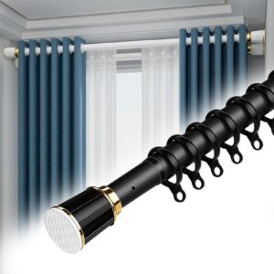 Teleskopstange Ausziehbare Duschvorhangstange - für Badezimmer, Raumteiler, Wohnzimmer(Schwarz, 50cm-75cm) Teleskopsta