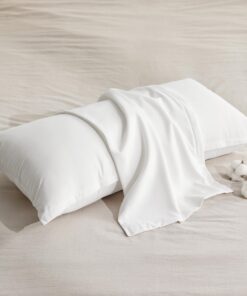 BEDSURE Weich Atmungsaktiv Kopfkissenbezug 100% Baumwolle - Weiß OEKO-TEX Zertifiziert, 40 x 80 cm, 2er Set