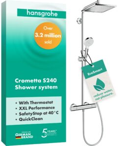 Hansgrohe Crometta E - Wassersparendes Duschsystem (EcoSmart) mit Thermostat, 27281000