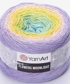 YarnArt Blumen Moonlight Glitter Baumwollgarn Regenbogen-Häkeln metallisches Lurex-Handstrick