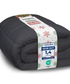 Utopia Bedding Bettdecke Grau 135 x 200 cm leicht mikrofaser Polyesterschleier 4-Jahreszeiten-Decke für 1 Person OEKO-TE