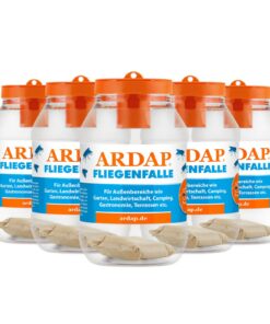 ARDAP Biologische Fliegenfalle für den Garten - Langanhaltender Lockstoff - 5er Pack Anti-Fliegen (PT19) ARDAP Natürli