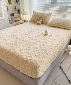Aotiwe Spannbettlaken 180x200 Beige Khaki Einfarbig mit Rautenmuster für unbequeme Nächte | Aotiwe Spannbettlaken 180x2