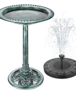 AISITIN Vogeltränke mit |5W Solar Springbrunnen für Garten und Balkon
