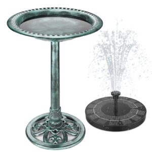 AISITIN Vogeltränke mit |5W Solar Springbrunnen für Garten und Balkon