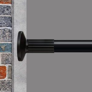 GOLDION Multifunktionale Teleskopstange ohne Bohren - Extra Lange - für Trennwand, Vorhang und Balkon - Matt Schwarz - 1