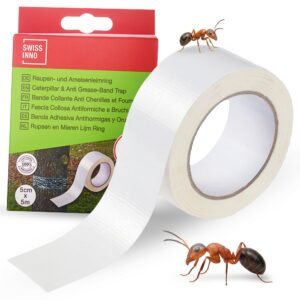 SWISSINNO Leimringe Selbstklebend - Ameisen Baumschutz - Natürlicher Schutz für Bäume - 1 Klebebänd: 5m x 5cm SWISSINN