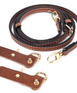 GADITIEK Schultergurt für Longchamp Damen Tasche, No-Punch, längenverstellbarer Leder Ersatzriemen (Braun-2, 0.9cm)