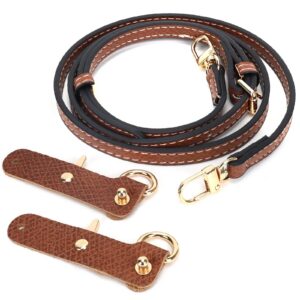 GADITIEK Schultergurt für Longchamp Damen Tasche, No-Punch, längenverstellbarer Leder Ersatzriemen (Braun-2, 0.9cm)