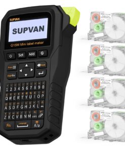 SUPVAN G15M wiederaufladbarer Thermotransfer Etikettendrucker für Außenbereich | SUPVAN G15M Mini mit 4 Etiketten für S