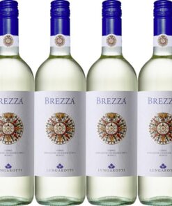 Lungarotti Brezza Bianco dell'Umbria IGP Halbtrocken für Erwachsene zur Abendgeselligkeit 6 x 0.75 l