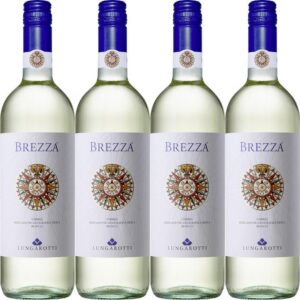 Lungarotti Brezza Bianco dell'Umbria IGP Halbtrocken für Erwachsene zur Abendgeselligkeit 6 x 0.75 l