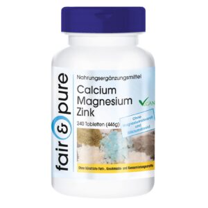 Fair & Pure® Calcium Magnesium Zink - 240 Tablette - vegan - Mineralstoff-Komplex - Familie