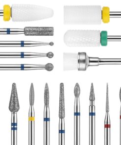Sibba Nagelbohrer Bits Set für Gelnägel Maniküre & Pediküre - Hartmetall Schleifkörper & Cuticle Fräser Bit (3/32" |35mm