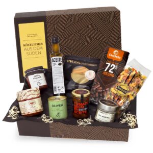 Köstliches aus dem Süden | Vegetarisches Geschenkset mit mediterraner Feinkost | Geschenkfertig verpackt | GESCHENKVOLL