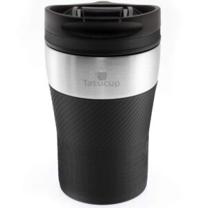 Tassicup Thermobecher Isolierbecher Travel Mug - EIS Kaffee Tee, Trinkbecher Deckel auslaufsicher mit Clip Verschluss –