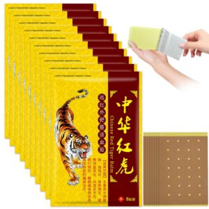 SGZIOO 80 Stück Tiger Schmerzlinderung Patches, Wärmepflaster für Rücken, Nacken und Schulter - Schnelle und Langanhalte