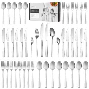 Deleca Edelstahl Besteckset 12 Personen - Spülmaschinenfest, Silberbesteck, Tafelbesteck für Haus/Party - 72-teilig - Es