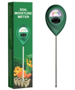 iPower Bodenfeuchtigkeitsmessgerät für Garten, Rasen und Bauernhof mit Hygrometer Sensor, batteriefrei, Innen- und Außen