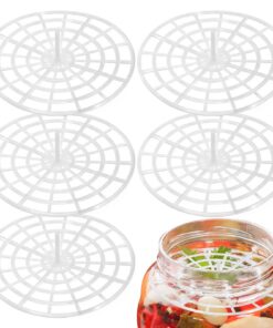 5er Set Fermentiergitter Kunststoff Ø12cm - Ohne Fermentiergewichte für Kimchi Sauerkraut Eingelegte Gurken