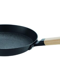 Rohe Germany Schwarz-Beige Eisen und Holz Bratpfanne für Küchenprofi in der Größe 28cm, 202283-28