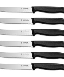 Hochwertige Edelstahl Tafelmesser - Schärfe & Langlebigkeit, 6 Stück Targzier Frühstücksmesser | Schärfe & Spülmaschine