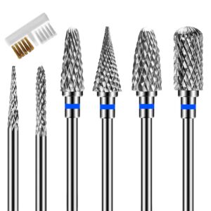 Nagellängsfräser Aufsätze 6 StückBits für Nagelfräser - Ideal für Gelnägel-Zubehör - Entfernen Sie Gel & Acryl - Passend