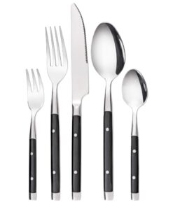 GRÄWE Besteck-Set, 10-Tlg., Bamberg, schwarz, Practical Everyday Use, Familie und Freunde, Dinner Party, Dauerhaftes und