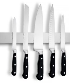LARHN Magnetleiste für Messer aus Edelstahl - 40 cm - magnetische Messerhalterung - praktisch im Kitchen - schmutzfreie