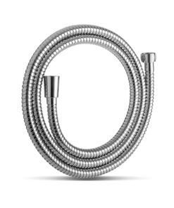 OFFO Hochdruck-Duschschlauch 2m, Edelstahl, Verdrehschutz, Chrom, für Badezimmerchrom