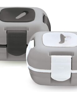 Pinnacle Thermoware Lunchbox Grau für Kinder & Erwachsene - Auslaufsicherheit mit Hitze Ablassventil - Schul- und Büroka