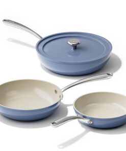 Redchef Antihaft-Keramik-Bratpfanne, Induktion 20/24/28 cm, Backofenfest für Jeder Herdtyp (Blau) Global Recycled Standa
