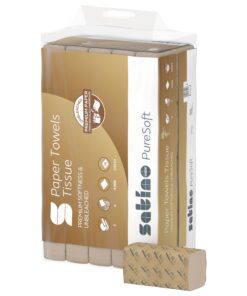 Satino PureSoft Papierhandtücher - weich, umweltschonend und nachhaltig - |000 Blatt 2-lagig mit 24 x 23cm Größe je Blat