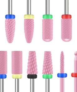 Depvko 10 Stück Keramik Nagelfräser Bits für Acryl-Gel-Nägel, professionell für maniküre- und pediküre-Aufgaben, Nagel-T