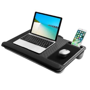 LIBWYS Laptopunterlage für Bett + Superlicht Laptop Kissen + max. 17 Zoll Notebook - perfekt fürComfort-Schlaf + Handyha