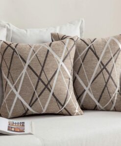MIULEE Weicher Chenille Kissenbezug 50x50 cm für Wohnzimmer Modernes Design Dekockiessel