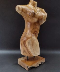 Kinaree Teak Wurzelholz Deko Büste Frauenkörper - Massivholz Skulptur Einer Frau - Holz AufstellerFür Frauen - Hochwerti