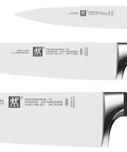 ZWILLING Professional S Messer-Set 3-teilig - Speck- und Garnier-, Fleisch- und Kochmesser, Rostfreier Spezialstahl, Sch
