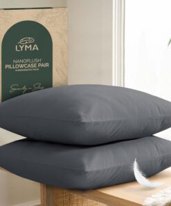 LYMA Bedding Kissenbezug 80x80 cm 2er Set - Oeko-TEX Zertifiziert, Atmungsaktiv, Superweich für Ihr samtiges Ruheпольzen