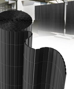 Sonnenschutz PVC Sichtschutzmatte 180x300cm Grau, Interne Verstärkung Balkon Sichtschutz Windschutz, Sichtschutz Garten