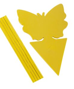 Windhager Gelbstecker CLASSIC, Gelbfalle gegen Trauermücken, Thripse und Zikaden, für Pflanzenfreunde, 10 Stück, 8 x 13
