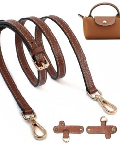 QITIXI Schultergurt für Longchamp Tasche Damen + Verstellbarer Schulterriemen für Longchamp Mini Bag + Leder Tragegurt z