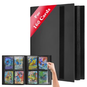 JUSONEY Sammelkarten Album - 160 Pockets für MTG Magic(perfekt für Sammeln)(Schwarzer Buchdeckel)