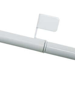 Gardinia Klemmstange ausdrehbar – Montage ohne Schrauben & Bohren (Press&Go) – Einstellbar 50–80 cm, Ø 8/10 mm, Metall W