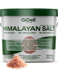 GiDeli Himalaya Salz grob rosa Naturbelassen 5 kg für Küche und Bäder - Dekoration und Salt Range Pakistan